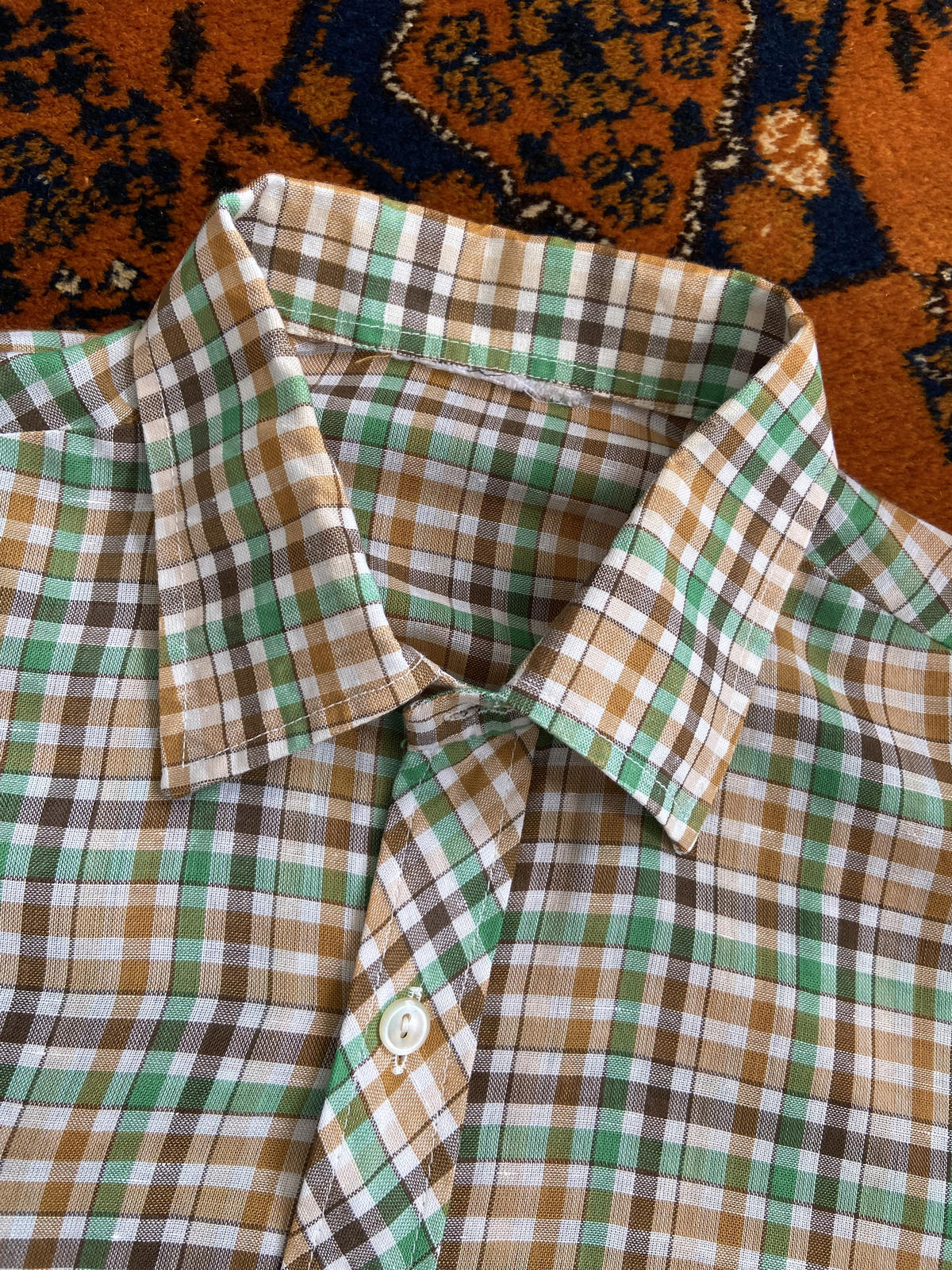 Vintage 1970s Short-Sleeved Checked Shirt