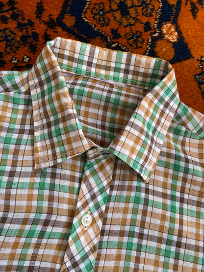 Vintage 1970s Short-Sleeved Checked Shirt