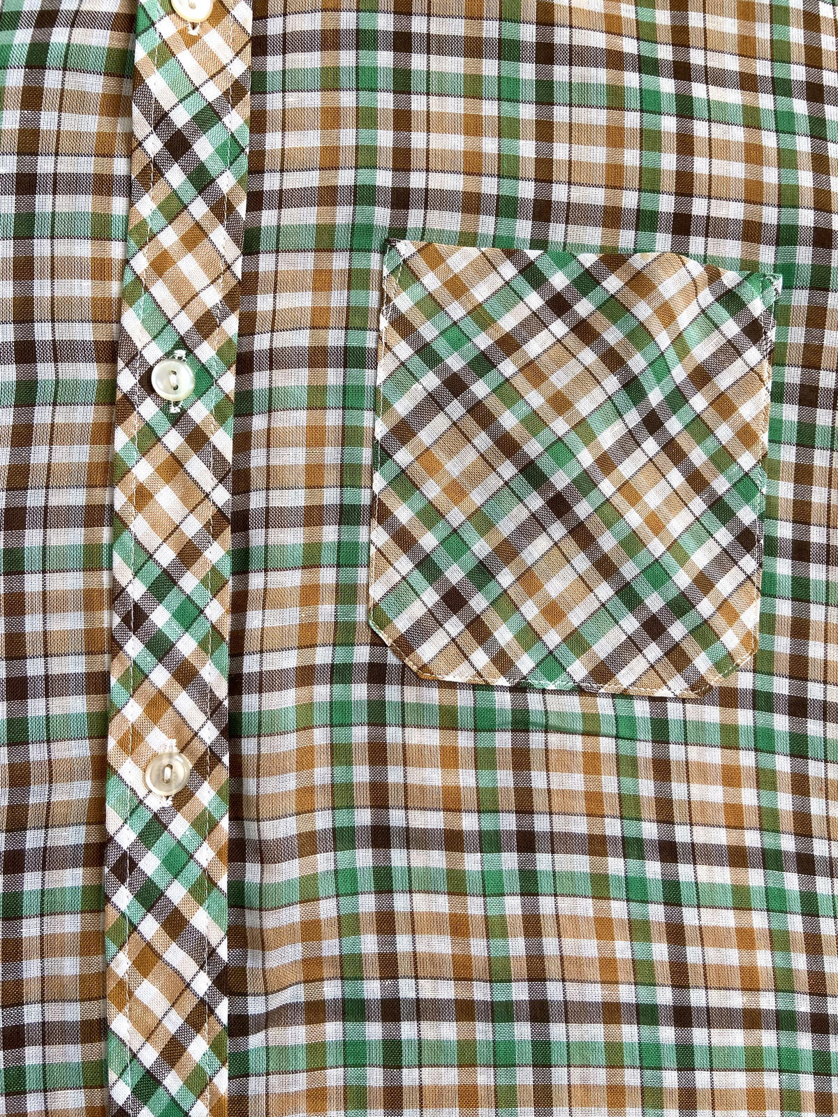Vintage 1970s Short-Sleeved Checked Shirt
