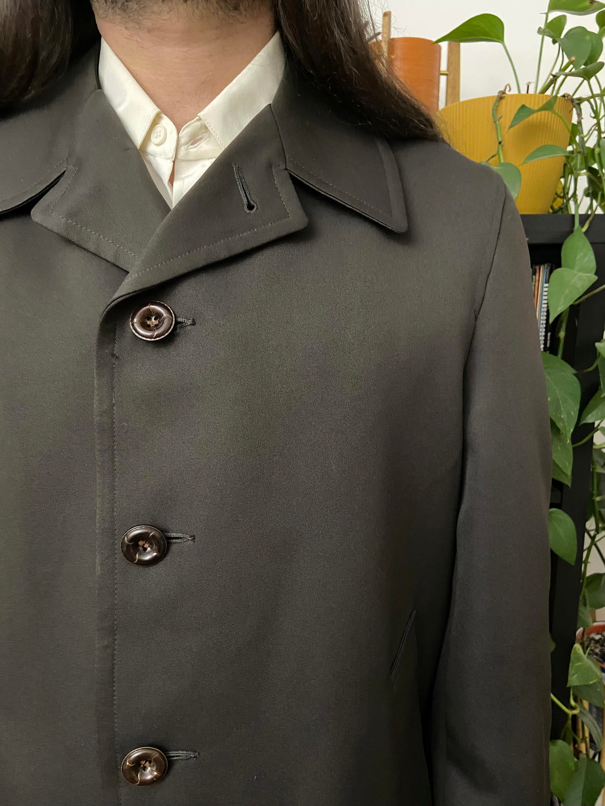 Vintage 1970s Chocolate Brown Raincoat