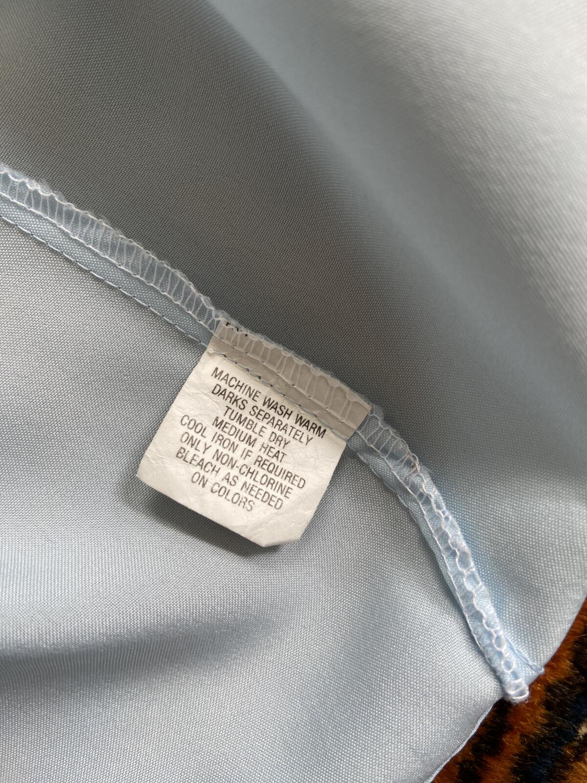 Vintage 1970s Pale Blue Pussybow Blouse