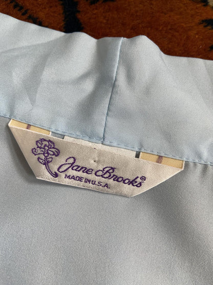 Vintage 1970s Pale Blue Pussybow Blouse