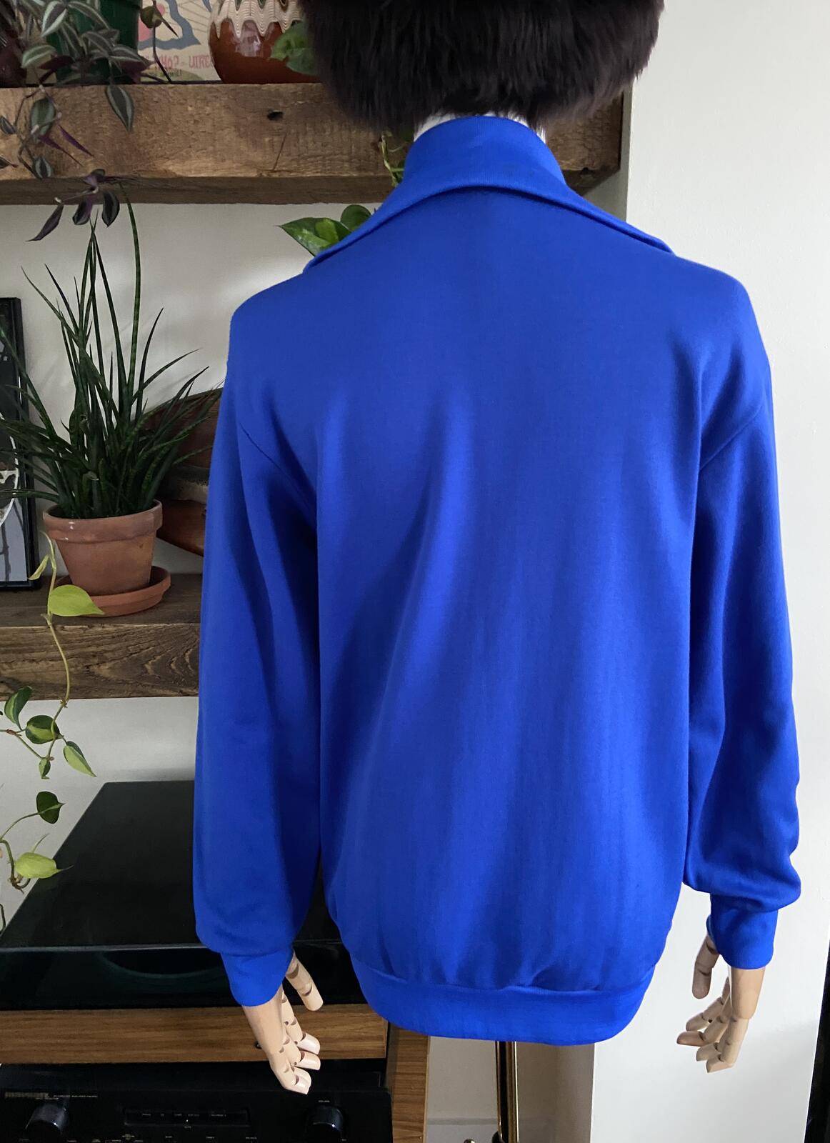 Vintage 1970s Royal Blue Track Top