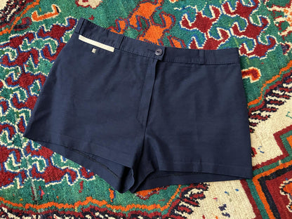 Vintage 1980s Navy Blue Micro Shorts W30