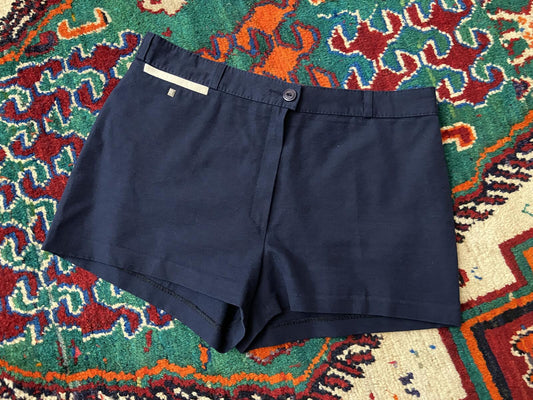 Vintage 1980s Navy Blue Micro Shorts W30