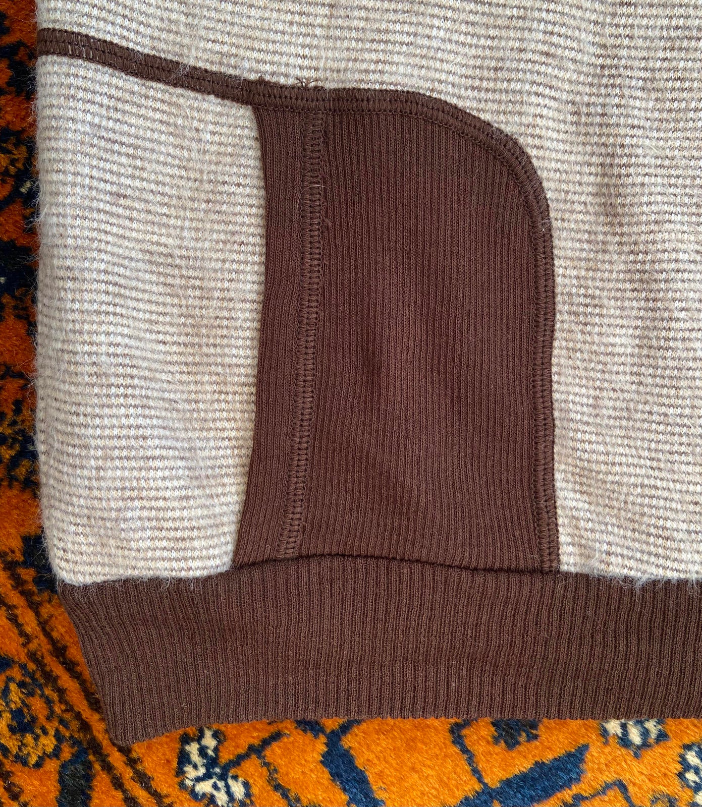 Vintage 1970s Beige Brown Jumper