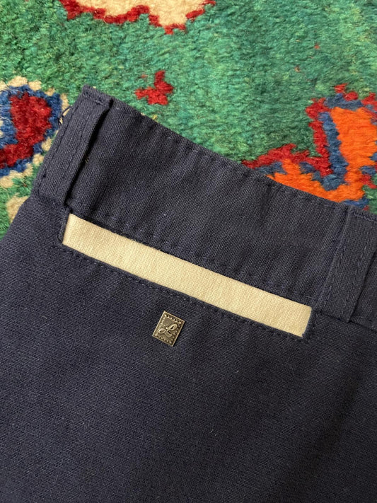 Vintage 1980s Navy Blue Micro Shorts W30
