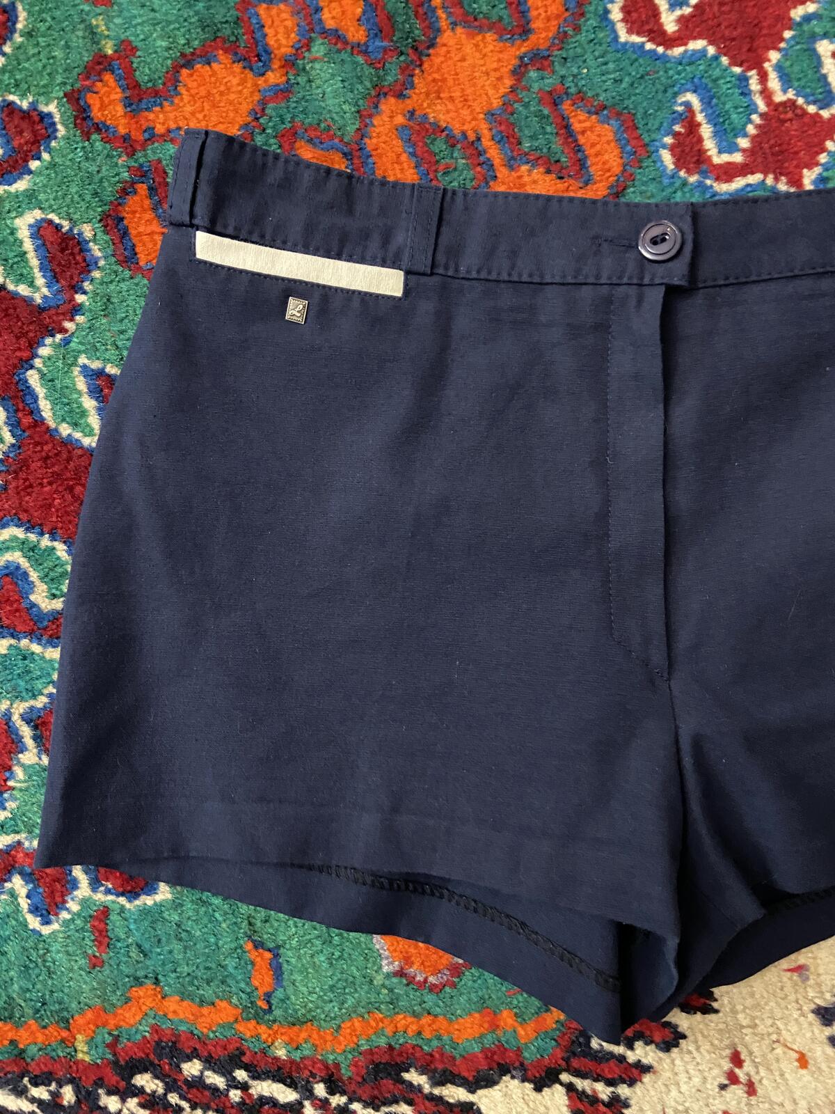 Vintage 1980s Navy Blue Micro Shorts W30