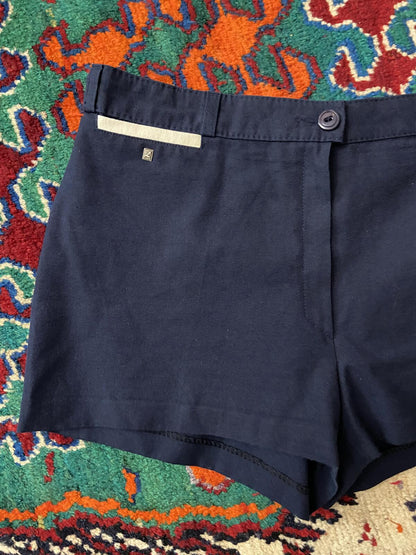 Vintage 1980s Navy Blue Micro Shorts W30