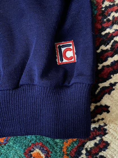 Vintage 1980s Navy & Blue Track Top