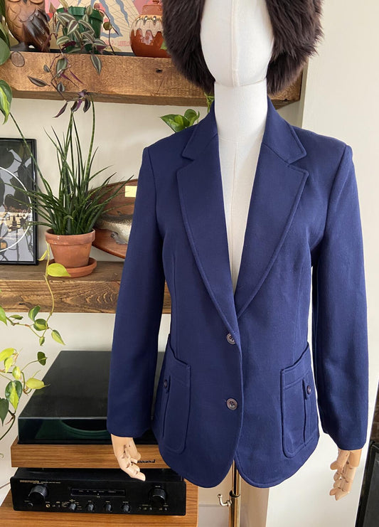 Vintage 1980s Navy Pocket Detail Blazer