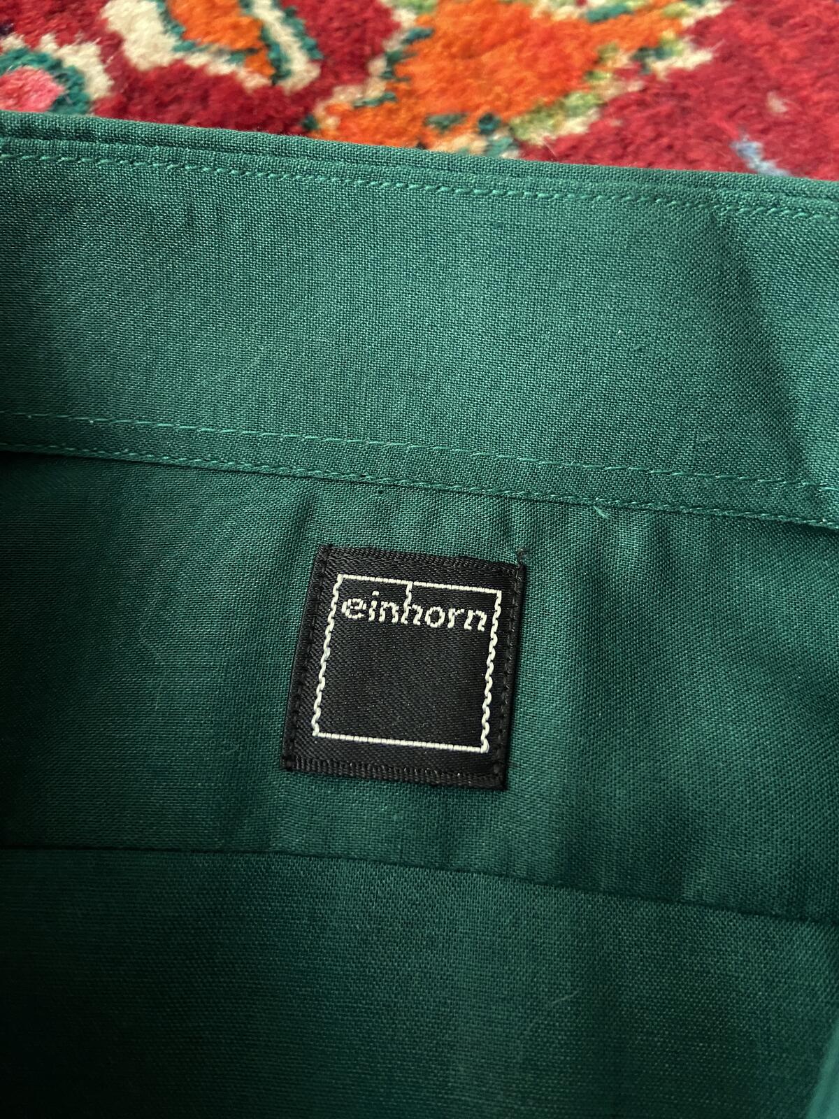 Vintage 1970s Emerald Green Deadstock Dagger Collar Shirt
