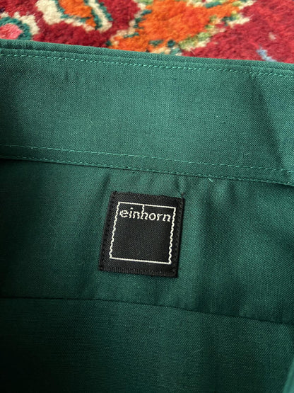 Vintage 1970s Emerald Green Deadstock Dagger Collar Shirt