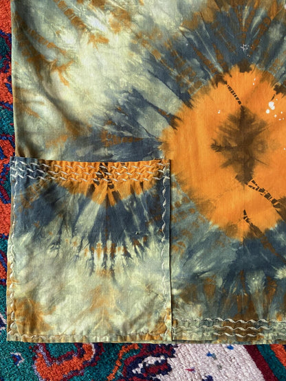 Vintage 1970s Tye-Dyed Dashiki Shirt