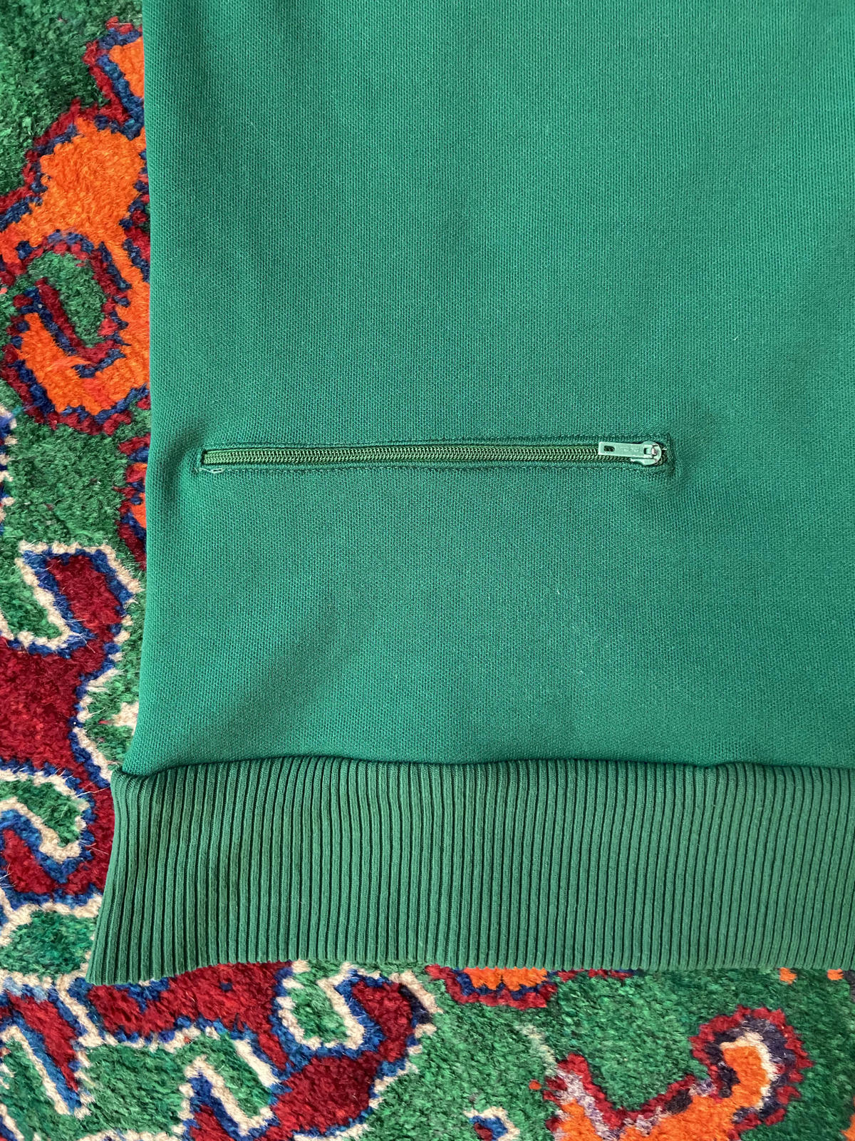 Vintage 1980s White & Green Track Top