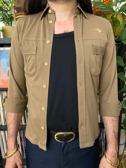 Vintage 1970s Dusty Brown Shirt