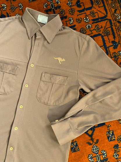 Vintage 1970s Dusty Brown Shirt