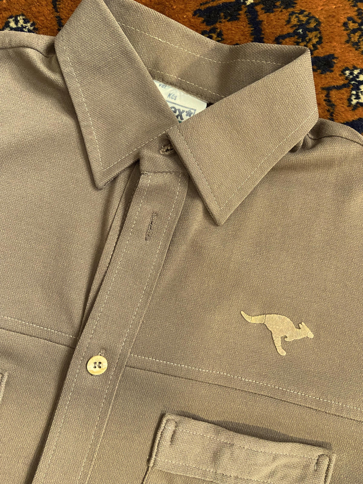 Vintage 1970s Dusty Brown Shirt