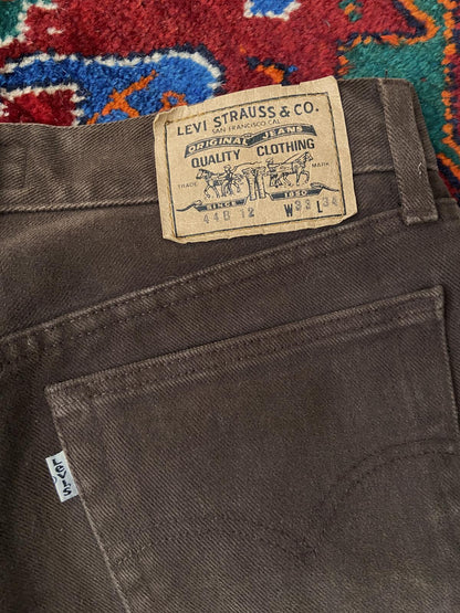 Vintage 90s Brushed Brown Levi's 448 Jeans W33 / L26