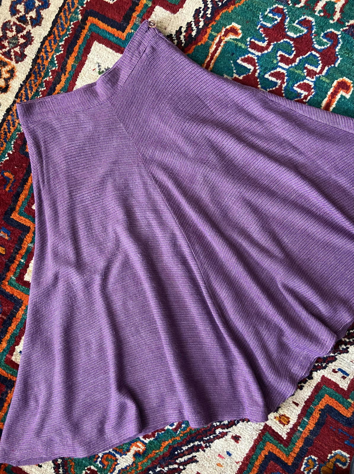 Vintage 1970s Purple Knit Skirt