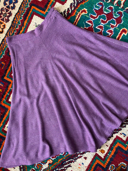 Vintage 1970s Purple Knit Skirt