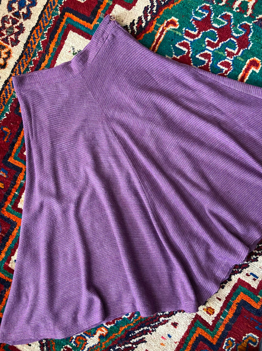 Vintage 1970s Purple Knit Skirt