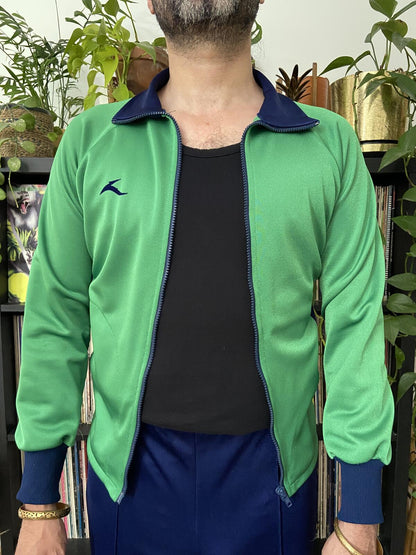 Vintage 1970s Green & Navy Tracksuit