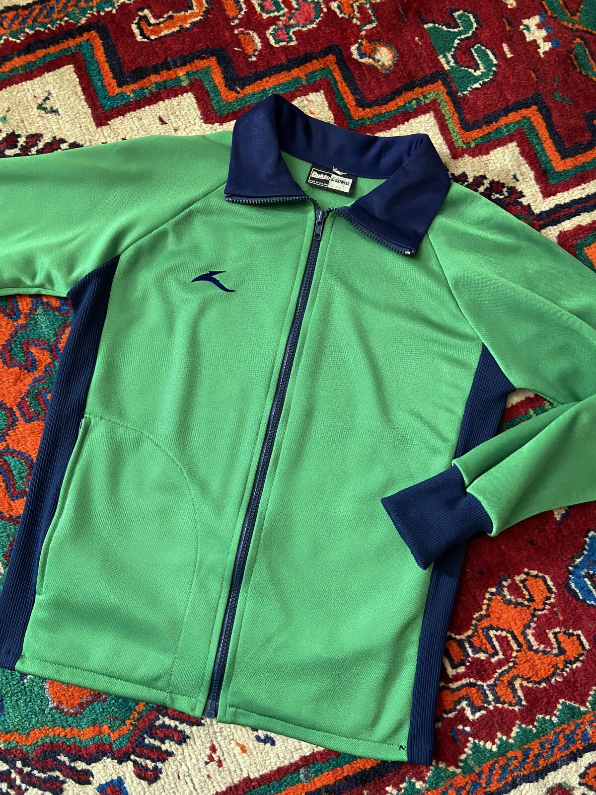 Vintage 1970s Green & Navy Tracksuit