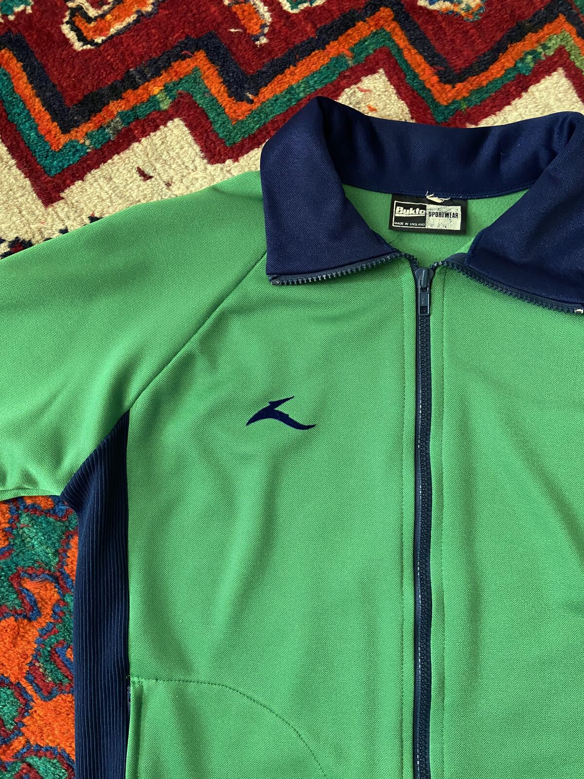 Vintage 1970s Green & Navy Tracksuit