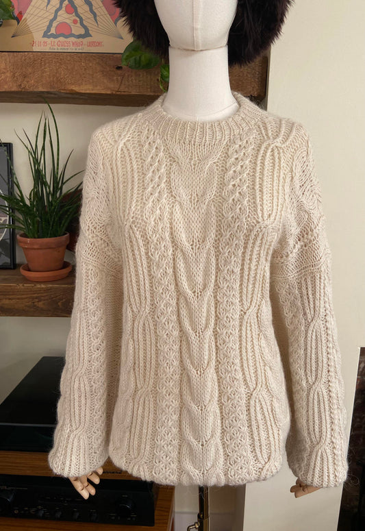 Vintage Cream Cable Knit Jumper