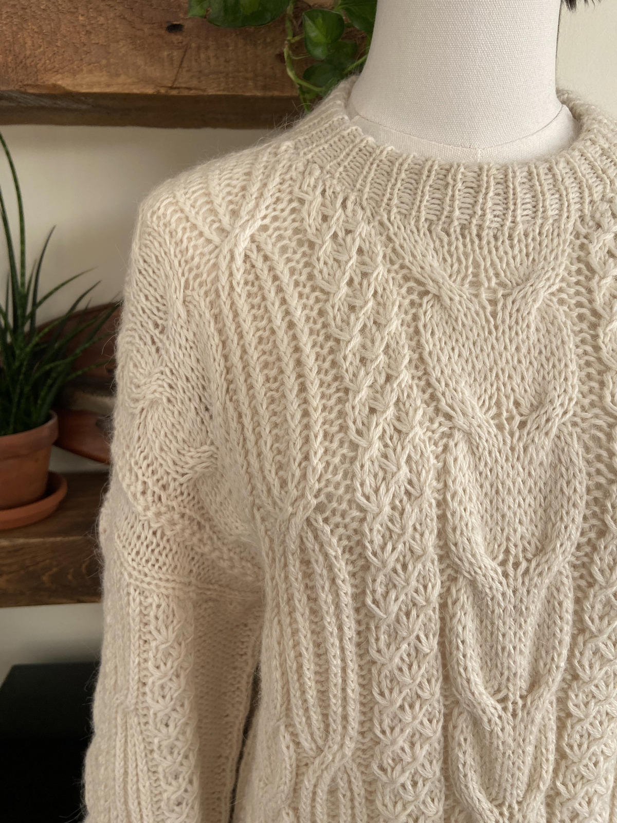Vintage Cream Cable Knit Jumper