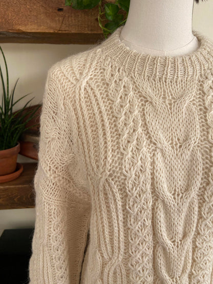 Vintage Cream Cable Knit Jumper