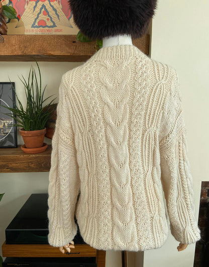 Vintage Cream Cable Knit Jumper