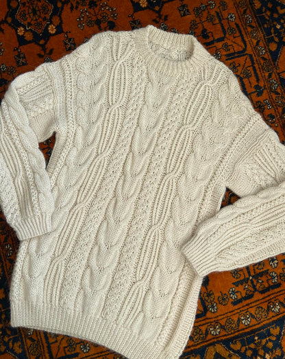 Vintage Cream Cable Knit Jumper