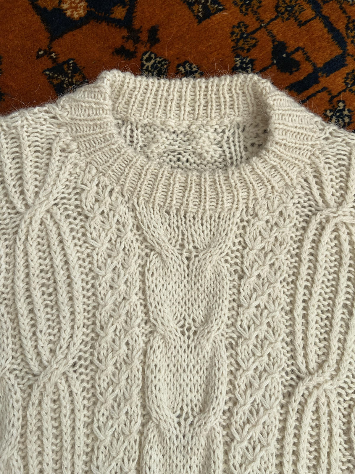 Vintage Cream Cable Knit Jumper