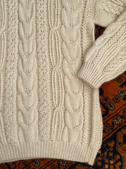 Vintage Cream Cable Knit Jumper