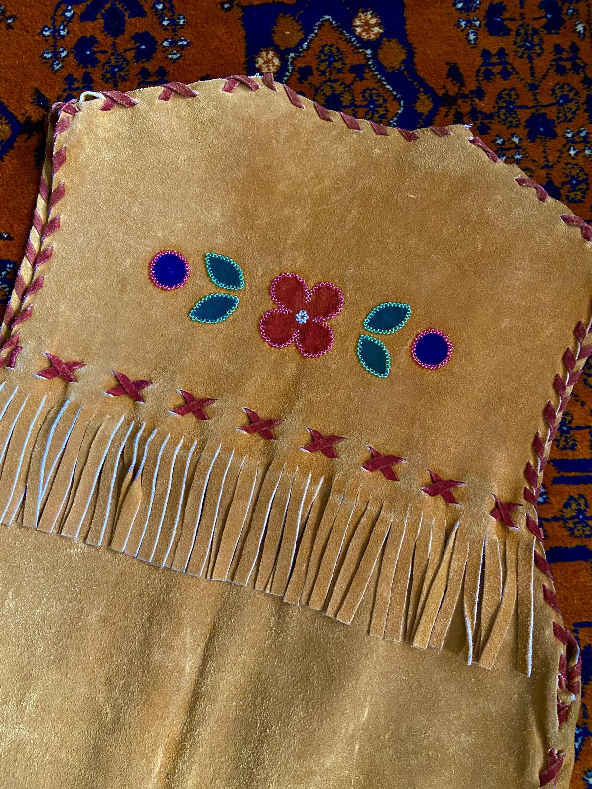 Vintage 1960s Rare Tan Fringed Beaded Vest