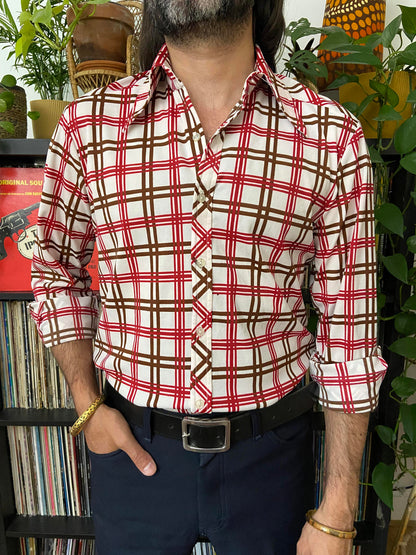 Vintage 1970s Dagger Collar Jersey Shirt