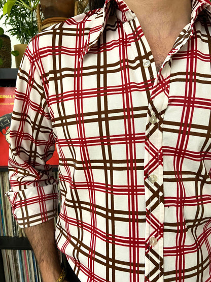 Vintage 1970s Dagger Collar Jersey Shirt