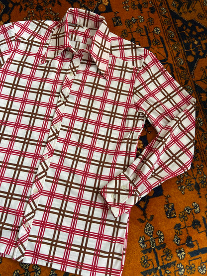 Vintage 1970s Dagger Collar Jersey Shirt
