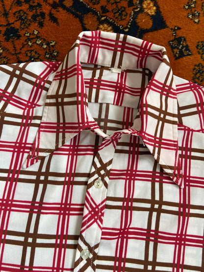 Vintage 1970s Dagger Collar Jersey Shirt
