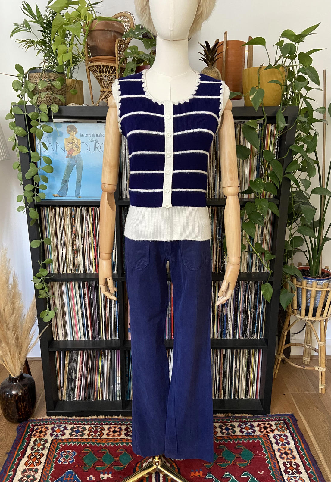 Vintage 1970s Indigo Patch Pocket Jeans W29