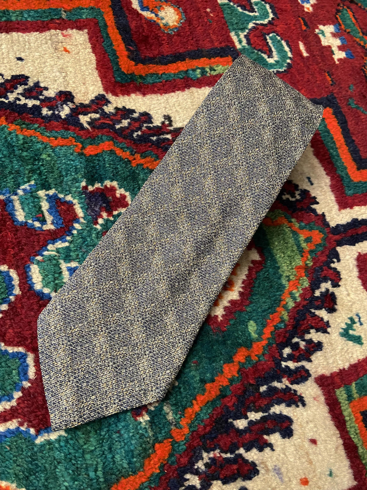 Vintage 1980s Christian Dior Woven Knit Silk Kipper Tie