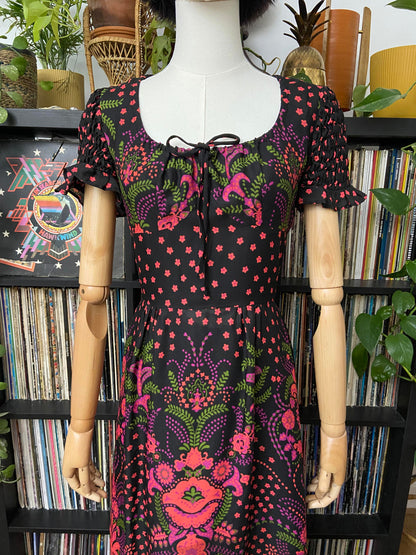 Vintage 1970s Paisley Print Maxi Dress