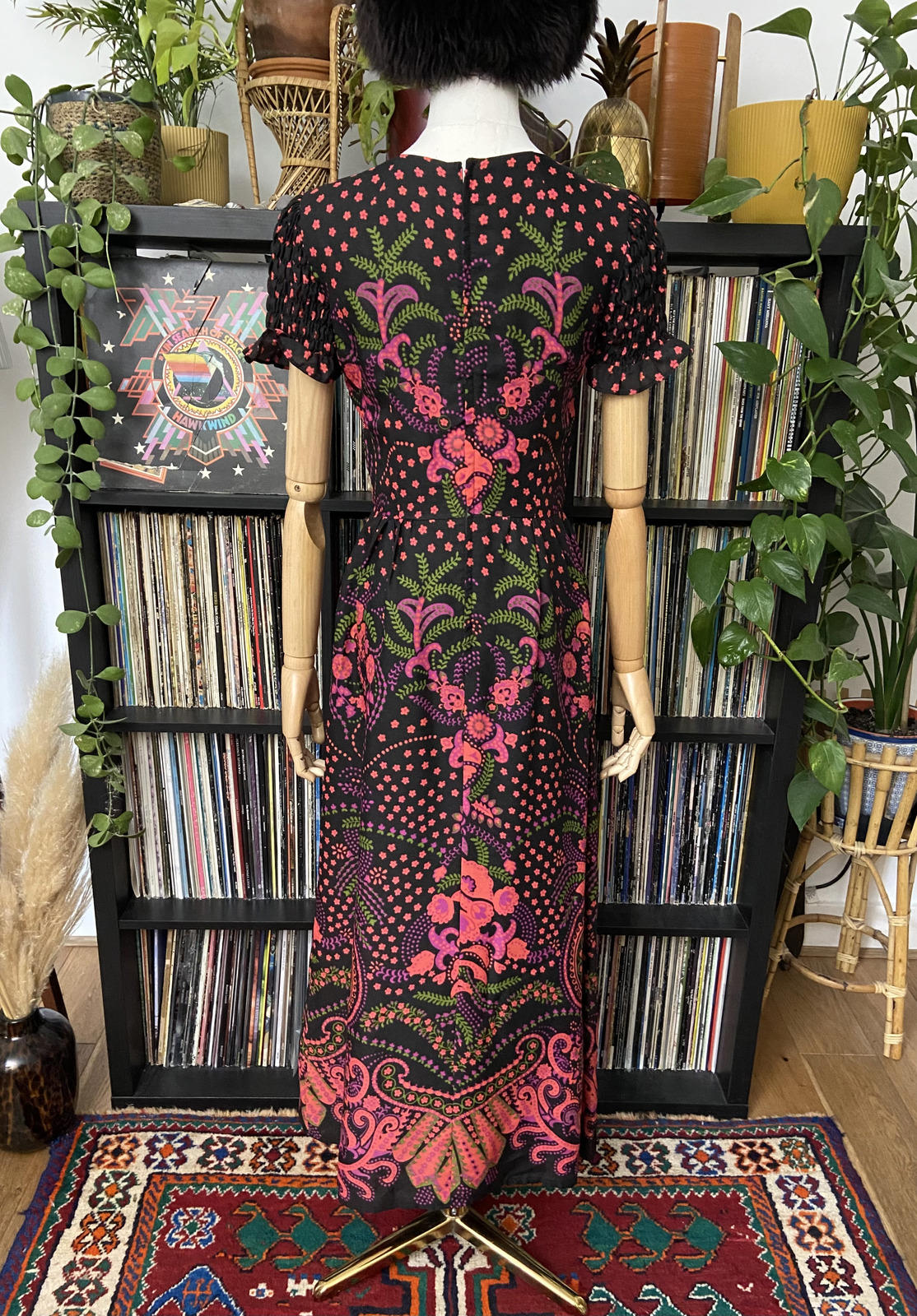 Vintage 1970s Paisley Print Maxi Dress