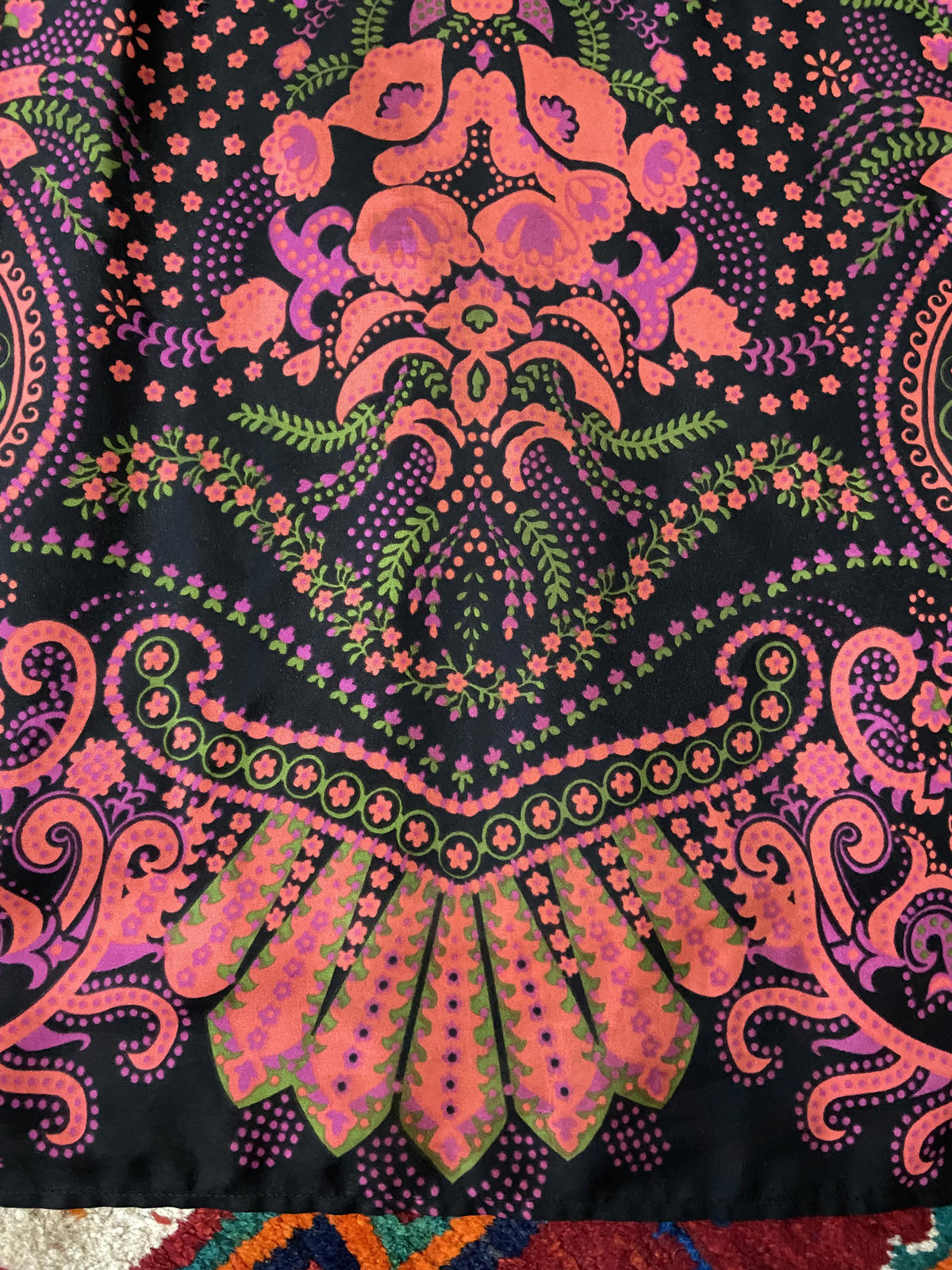 Vintage 1970s Paisley Print Maxi Dress