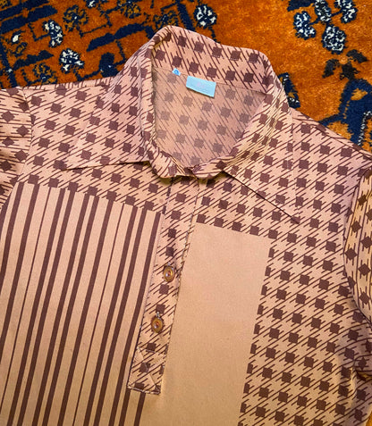 Vintage 1970s Brown Checked Shirt