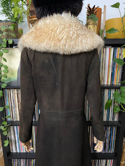Vintage 1970s Brown Belted Penny Lane Coat