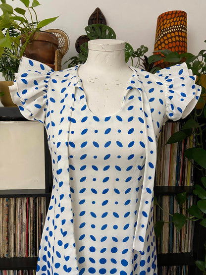 Vintage 1970s Homemade Polka Dot Dress