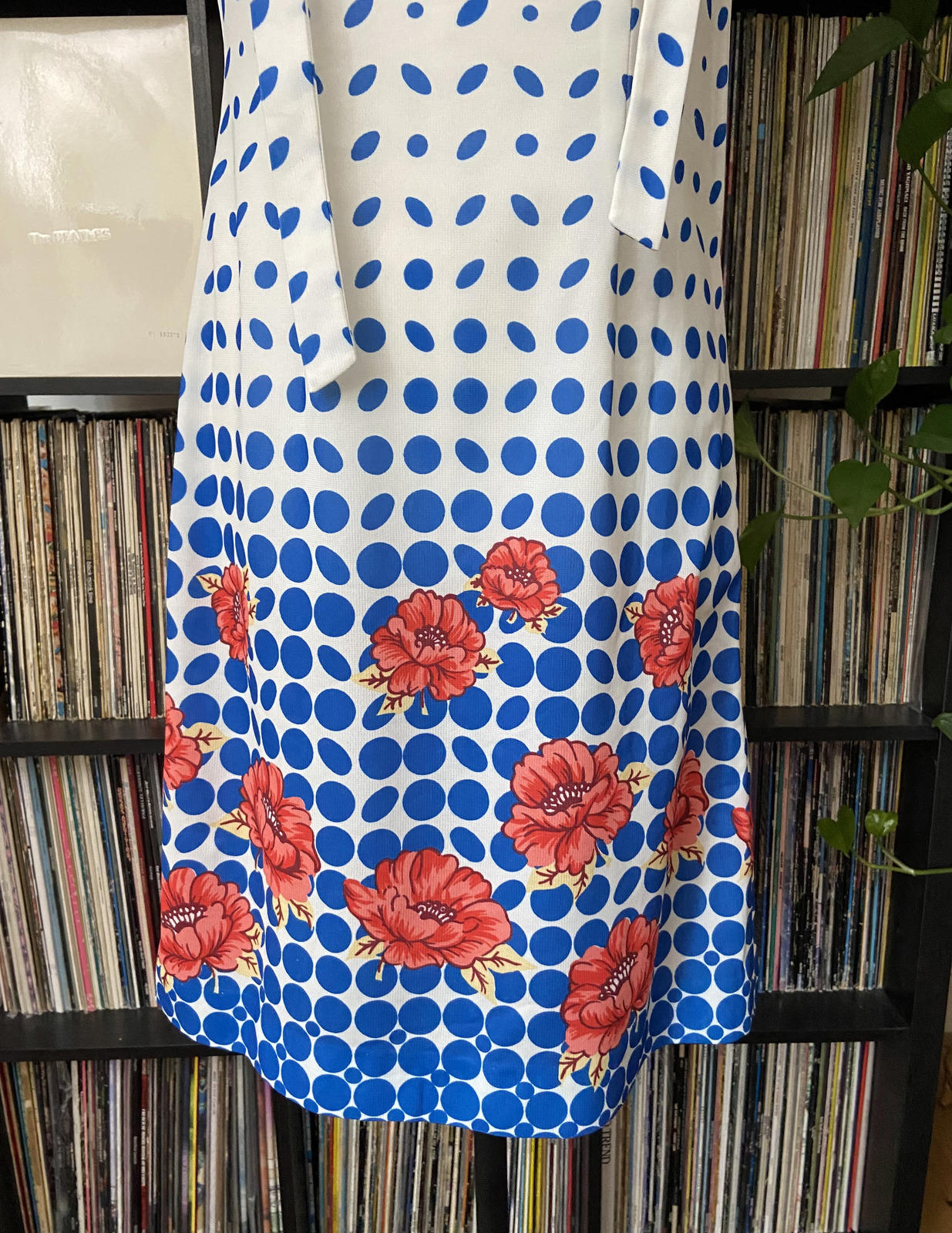 Vintage 1970s Homemade Polka Dot Dress